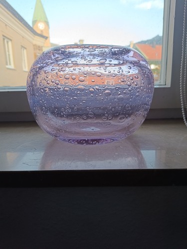 Vintage buble glas vase - glas,